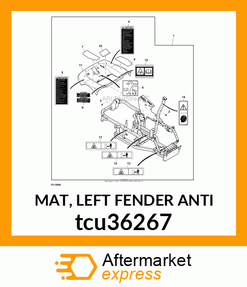 MAT, LEFT FENDER ANTI tcu36267