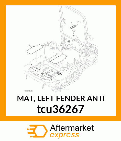 MAT, LEFT FENDER ANTI tcu36267