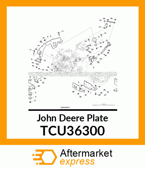 PLATE, ENGINE ISOLATOR TCU36300