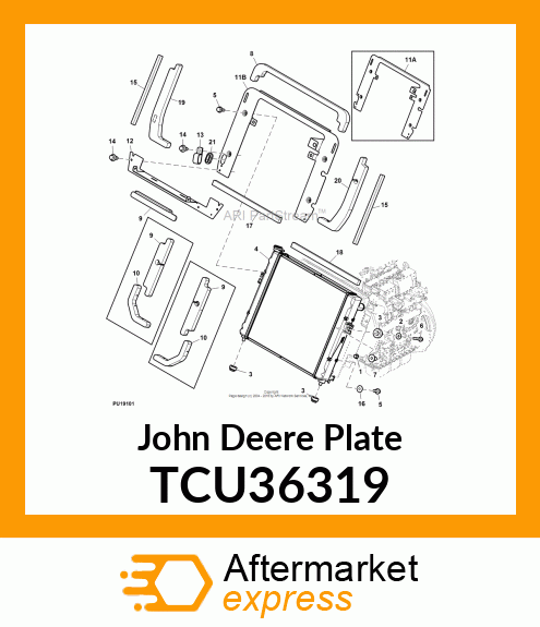 PLATE, RADIATOR MOUNT TCU36319