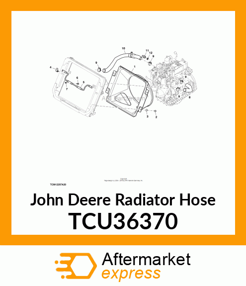 RADIATOR HOSE, WITH PORT LOWER TCU36370