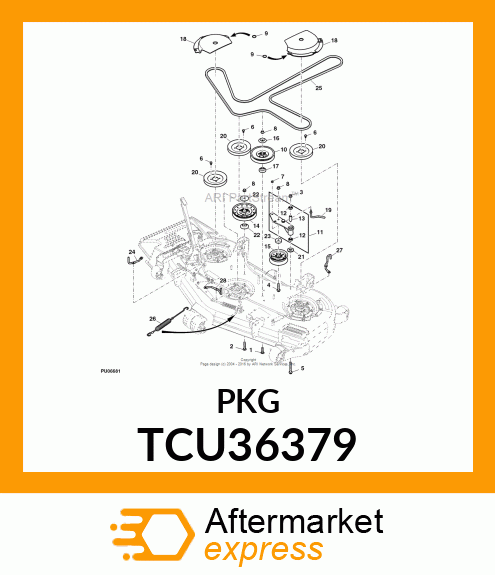 SPACER, FRONT IDLER TCU36379