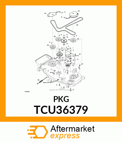 SPACER, FRONT IDLER TCU36379