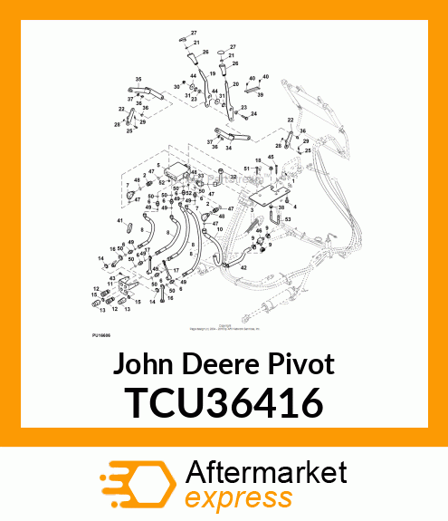 PIVOT, AUX HYDR VALVE TCU36416