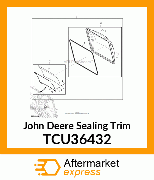 SEALING, TRIM, HOPPER LID TCU36432