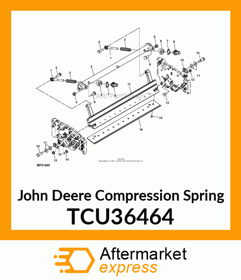 COMPRESSION SPRING (BEDKNIFE SHOE) TCU36464