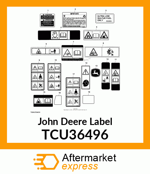 LABEL, COVER TCU36496