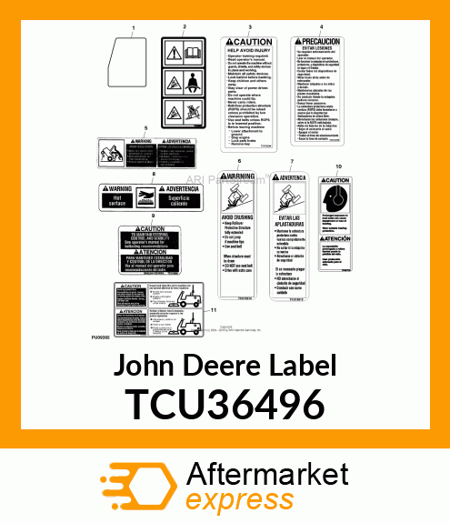 LABEL, COVER TCU36496