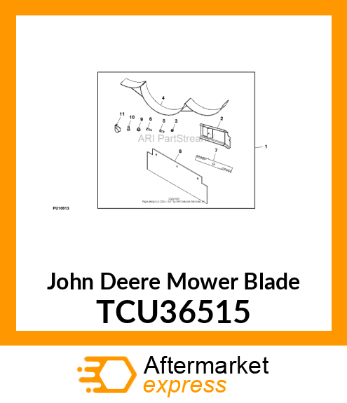 MOWER BLADE, MULCH 61 TCU36515