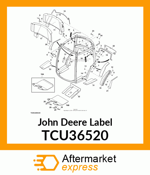 LABEL, ROPS CERTIFICATION (ENG) TCU36520