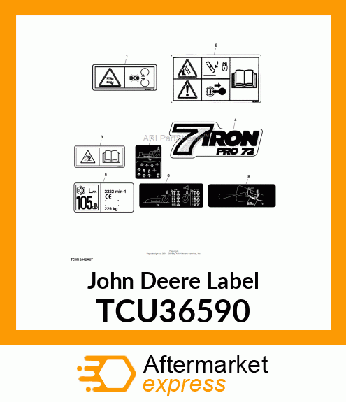 LABEL, BELT TENSION TCU36590