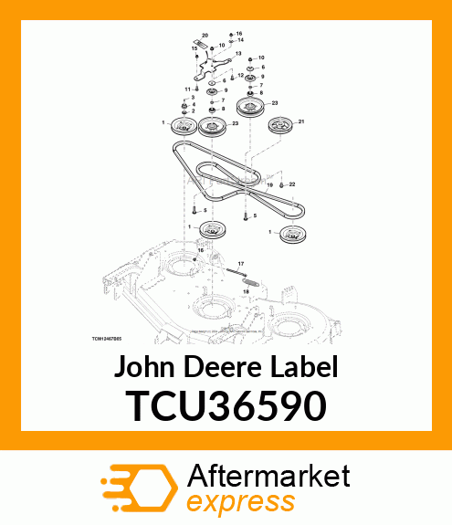 LABEL, BELT TENSION TCU36590