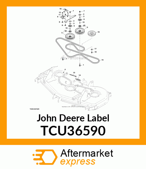 LABEL, BELT TENSION TCU36590