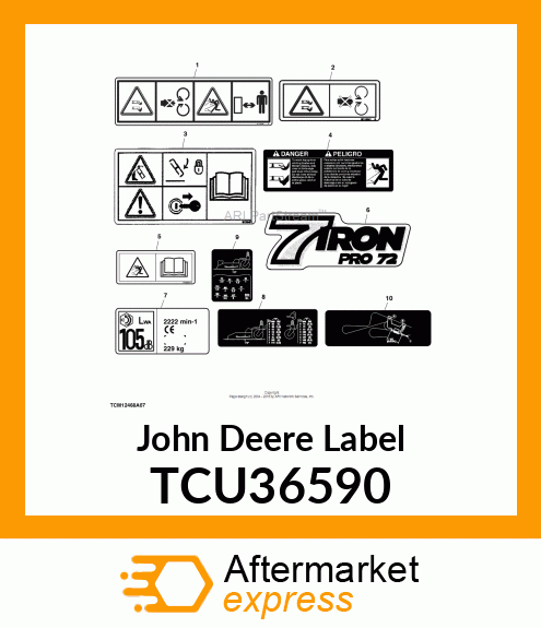 LABEL, BELT TENSION TCU36590