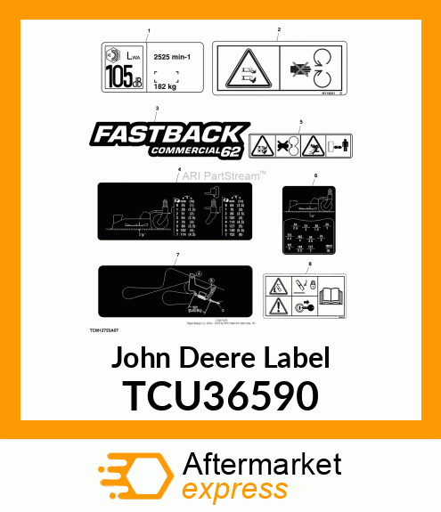 LABEL, BELT TENSION TCU36590