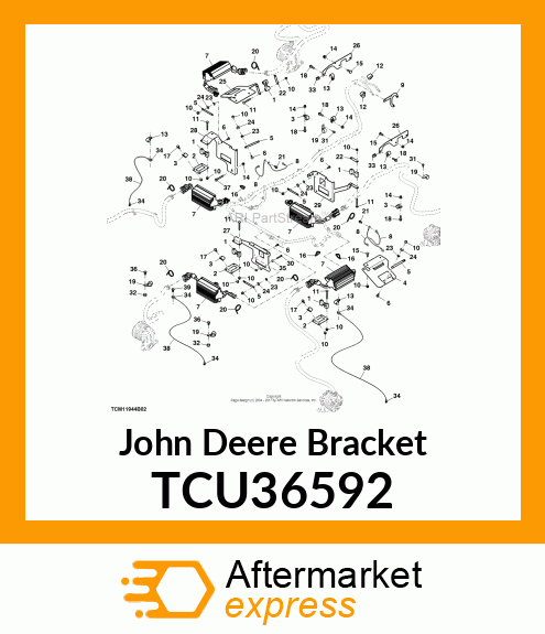 BRACKET, RMC, CENTER, 8000E TCU36592