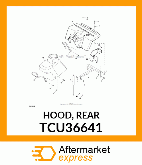 HOOD, REAR TCU36641