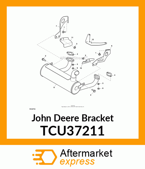 BRACKET, MUFFLER LEFT TCU37211