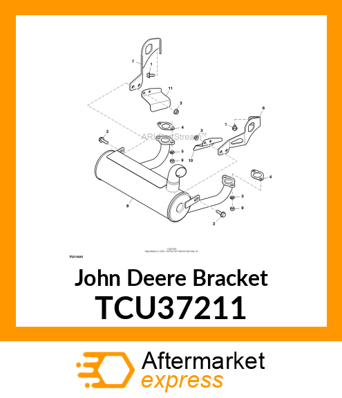 BRACKET, MUFFLER LEFT TCU37211