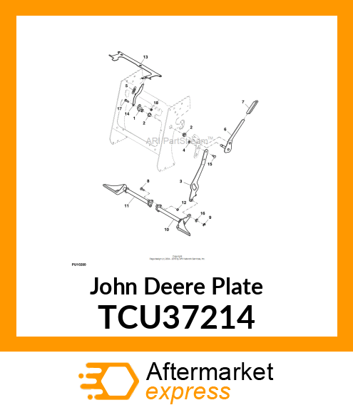 PLATE, CONTROL RELEASE BAR 600M SER TCU37214