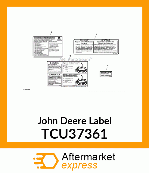 LABEL, ULTRA LOW SULFUR FUEL FRENC TCU37361