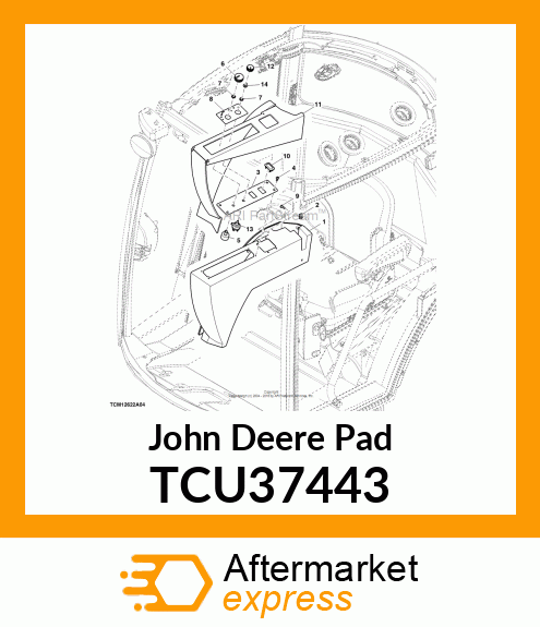 PAD, CONSOLE RIGHT TCU37443