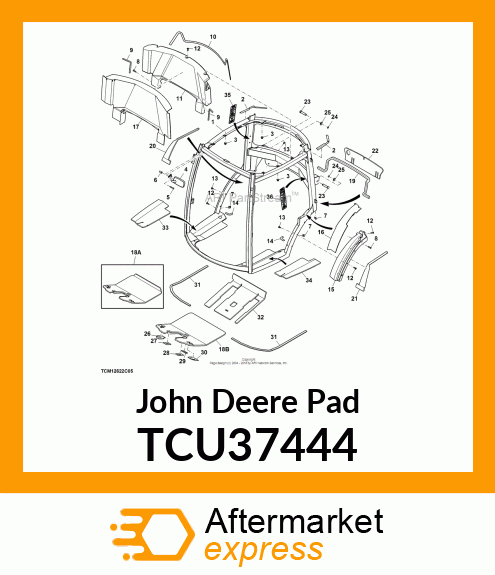 PAD, TANK LEFT TCU37444