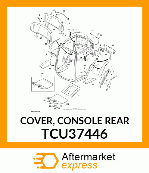 COVER, CONSOLE REAR TCU37446