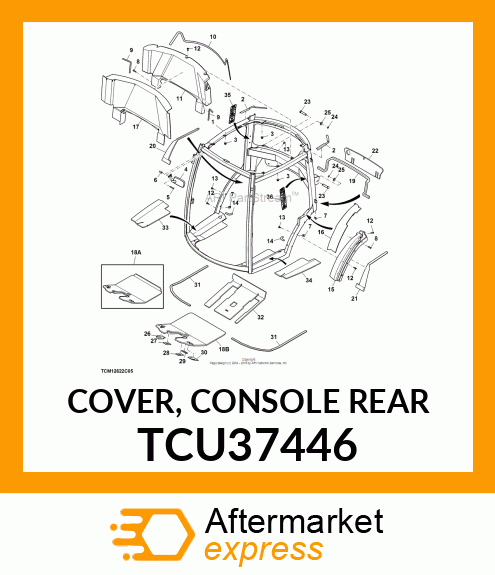 COVER, CONSOLE REAR TCU37446