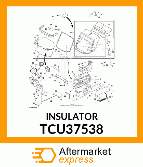 INSULATOR, HOOD LATCH TCU37538