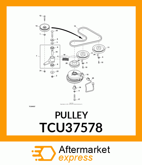 PULLEY, HYDRO DRIVE TCU37578