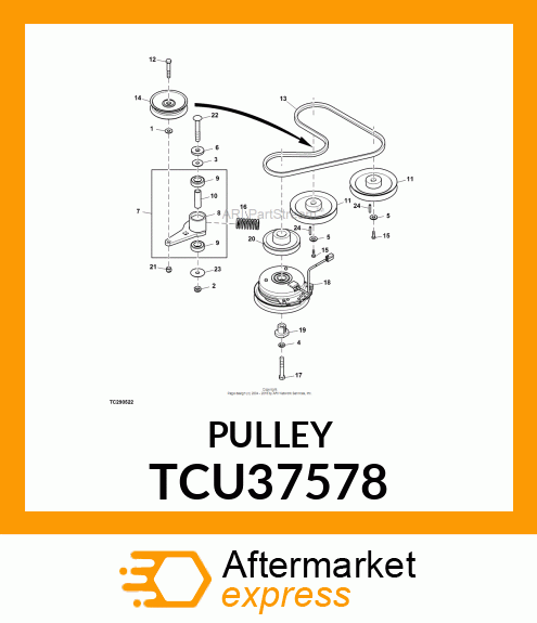 PULLEY, HYDRO DRIVE TCU37578