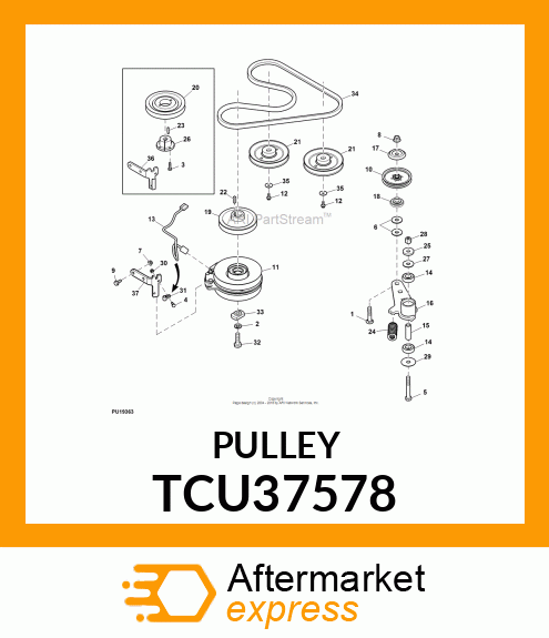 PULLEY, HYDRO DRIVE TCU37578