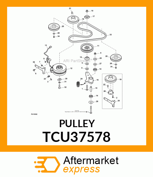 PULLEY, HYDRO DRIVE TCU37578