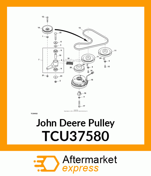 PULLEY, TRACTION DRIVE IDLER TCU37580