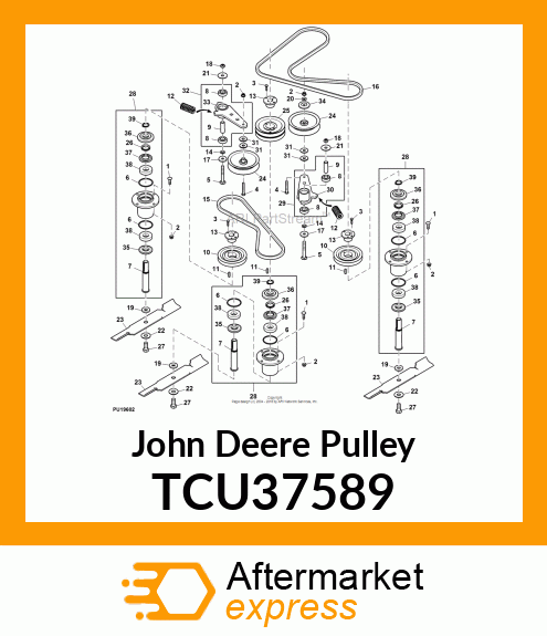 5" PULLEY, BACK SIDE IDLER TCU37589