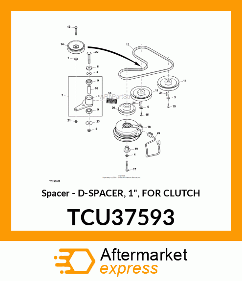 Spacer - D-SPACER, 1", FOR CLUTCH TCU37593