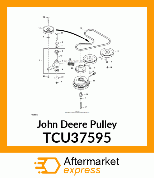 PULLEY, PART UPDATE TCU37595