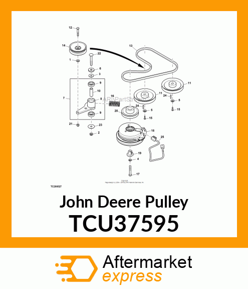 PULLEY, PART UPDATE TCU37595