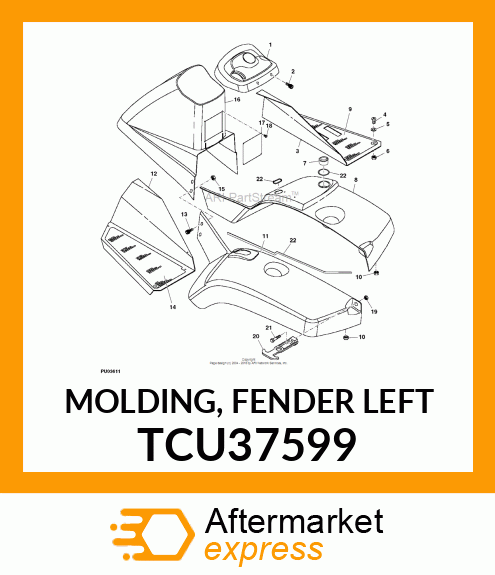 MOLDING, FENDER LEFT TCU37599