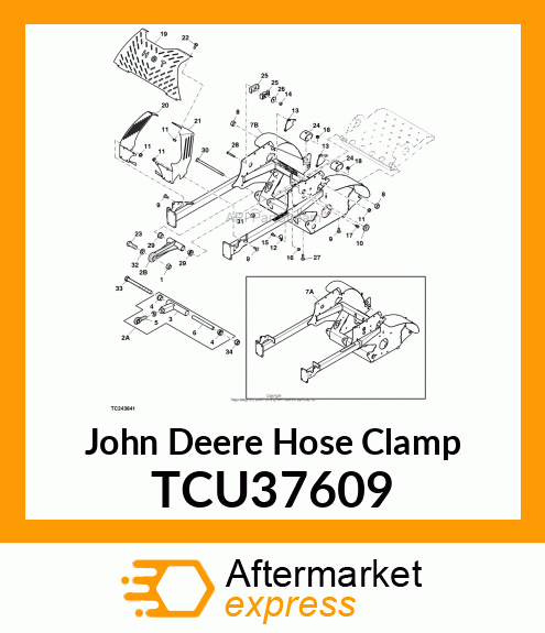 CLAMP, HYDRO HOSE TCU37609