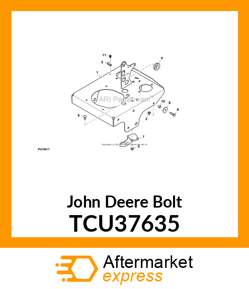 BOLT, HEX 3/8 TCU37635