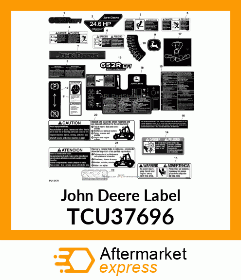 LABEL, QUIKTRAK CONSOLE TCU37696