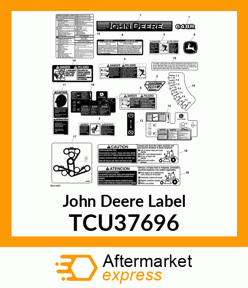 LABEL, QUIKTRAK CONSOLE TCU37696