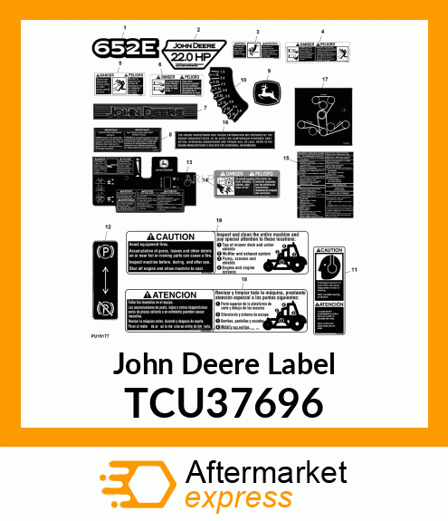 LABEL, QUIKTRAK CONSOLE TCU37696