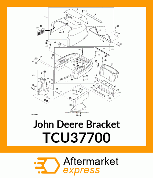 BRACKET, HOOD LATCH TCU37700