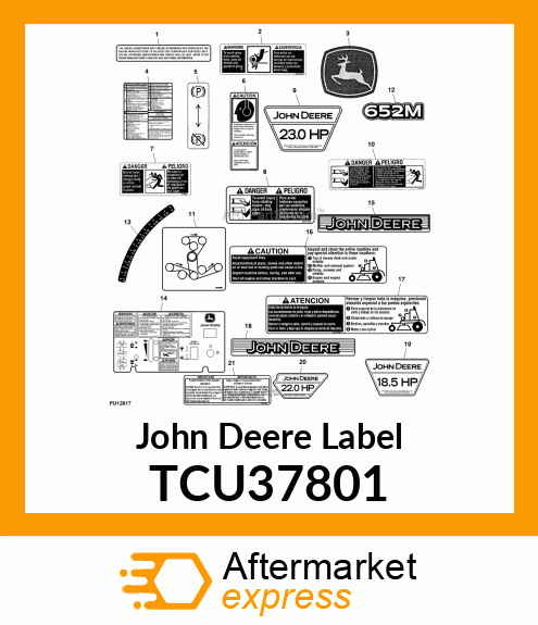 LABEL, CLEANOUT TCU37801