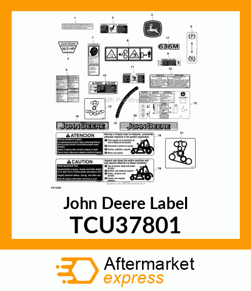 LABEL, CLEANOUT TCU37801