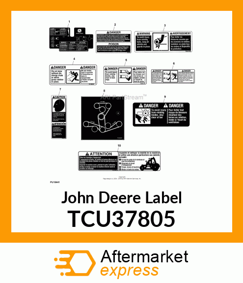 LABEL, CLEANOUT FR/CAN TCU37805