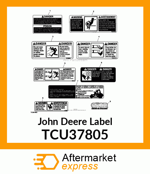 LABEL, CLEANOUT FR/CAN TCU37805